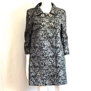 Sinequanone Silver Lame Brocade Car Coat - France